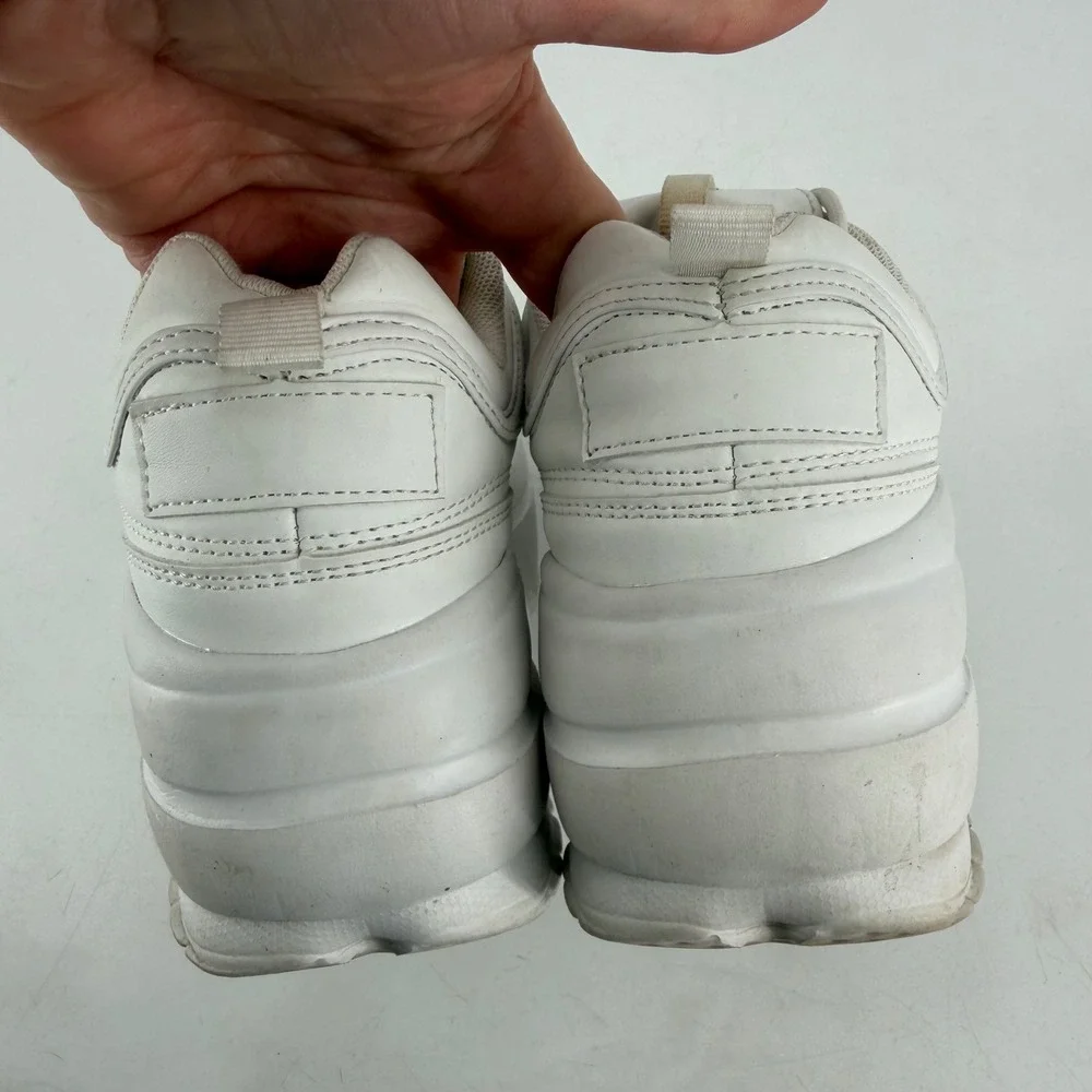 Berness Platform Sneakers Women Size 7 White Chunky Lily5005 Y2K Streetwear - Picture 6 of 9